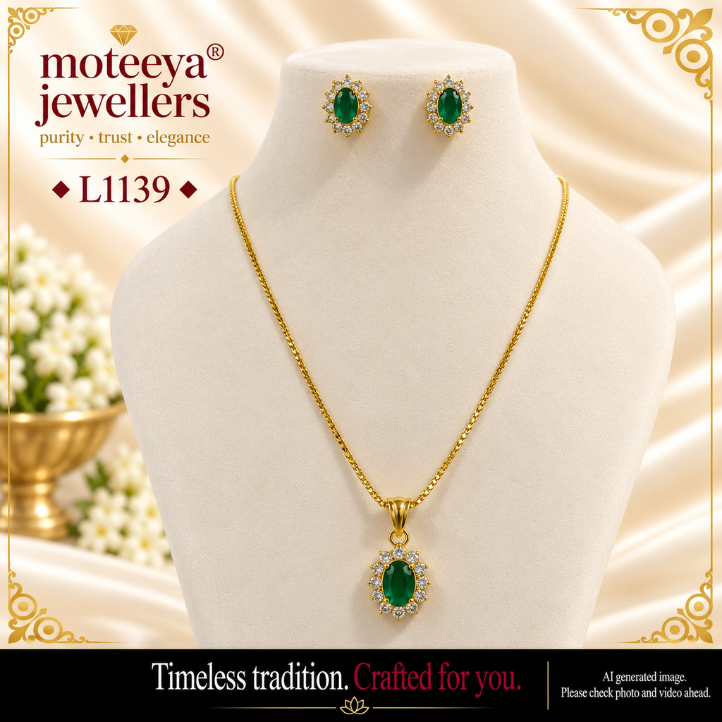 Single stone locket set L1139 1139