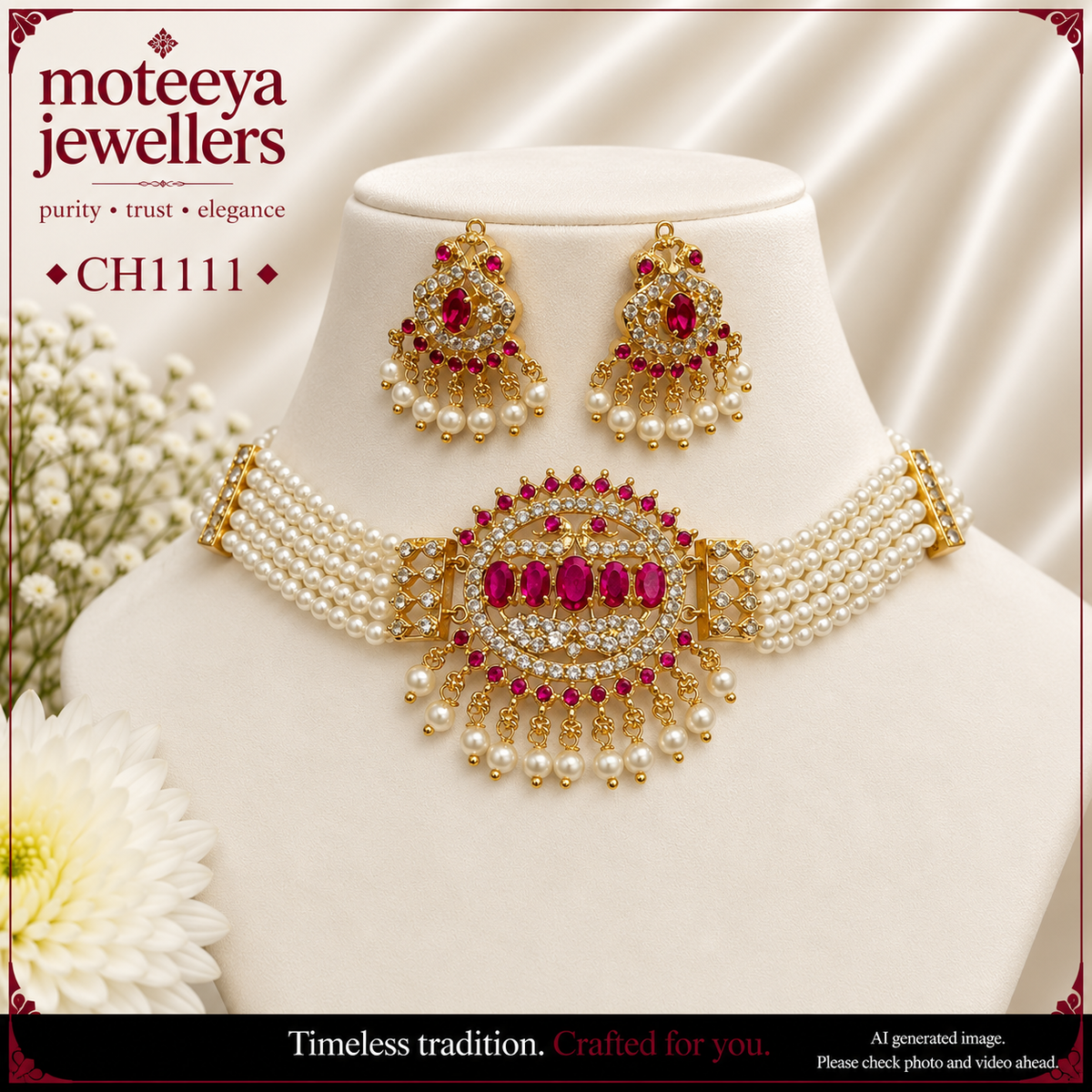 AD pearl sikka Choker CH1111