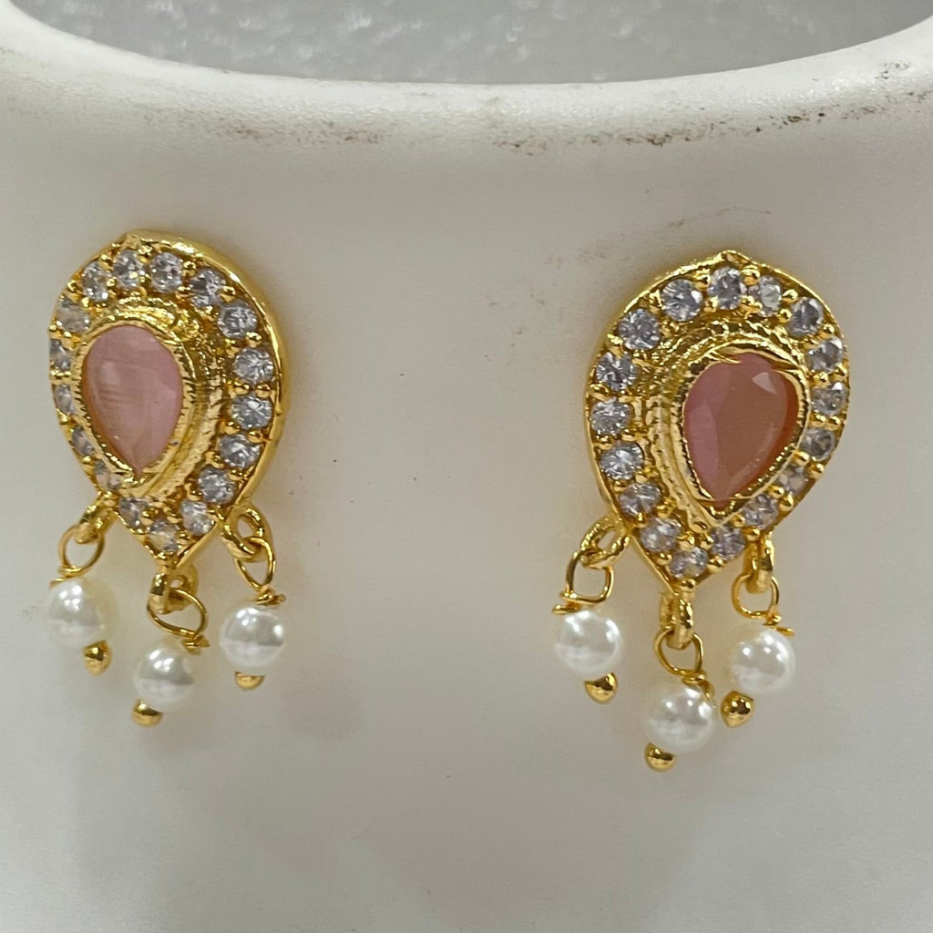 Pink and White AD pearl Choker CH1101