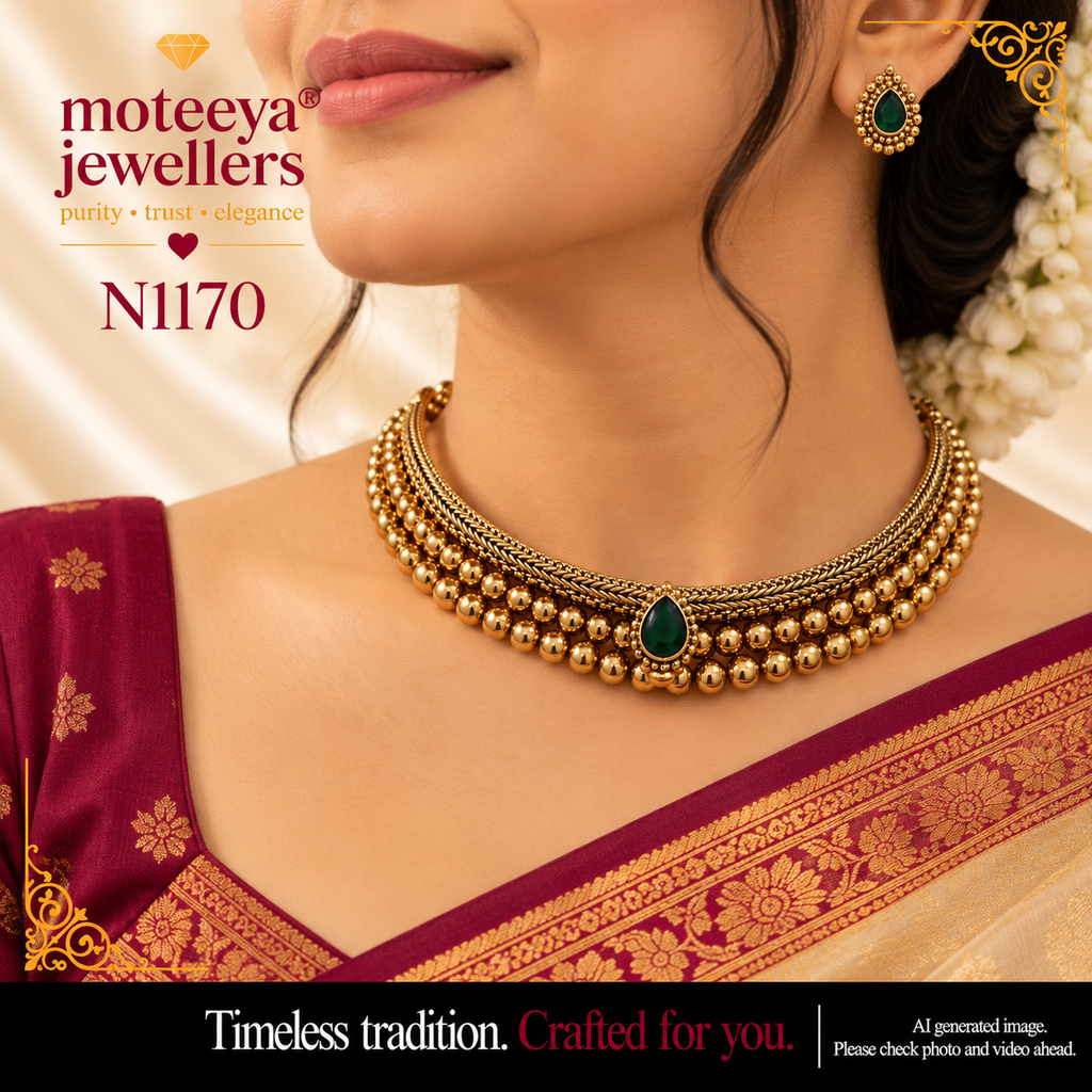 Antique finish traditional necklace N1170 1170