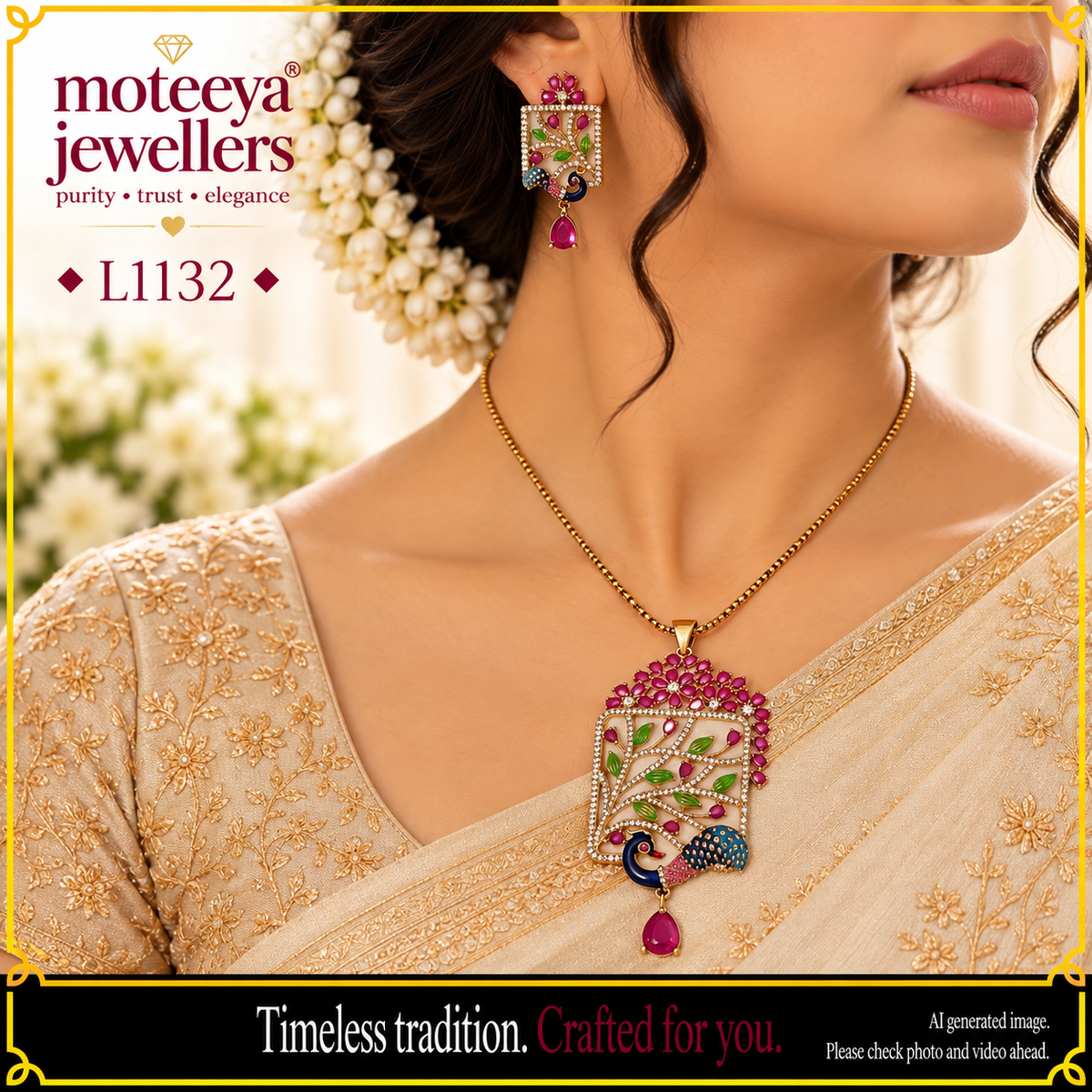 Peacock Locket Set L1132 1132