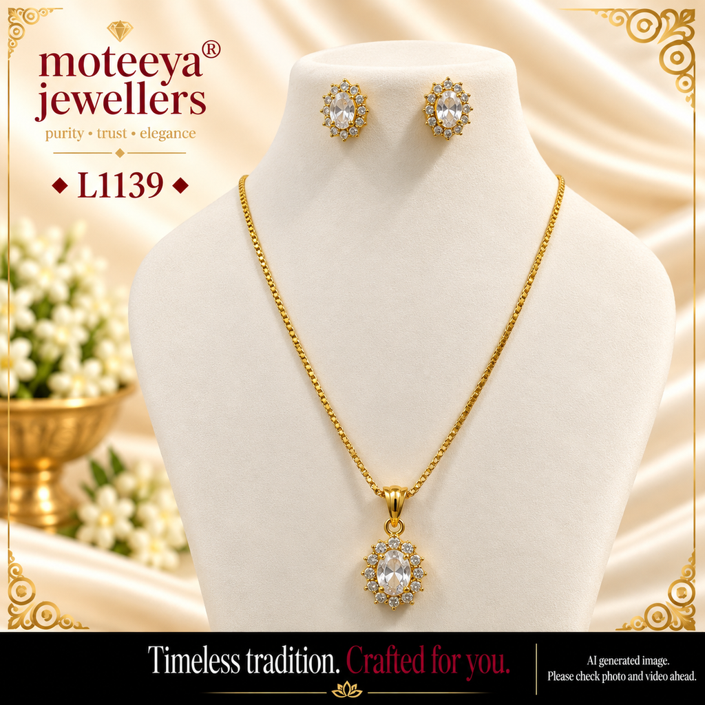 Single stone locket set L1139 1139
