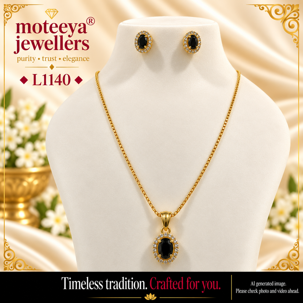 Single stone locket set L1140 1140
