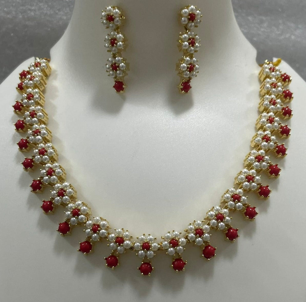 Moti Coral Necklace N1152