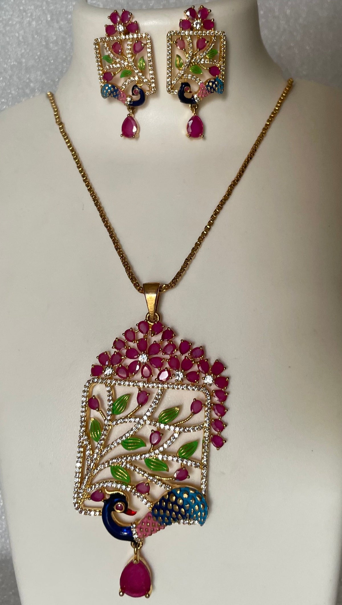 Peacock Locket Set L1132 1132