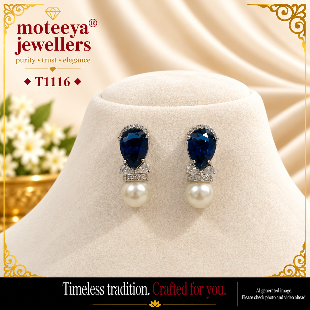 Drop shape stone earing T1116 1116