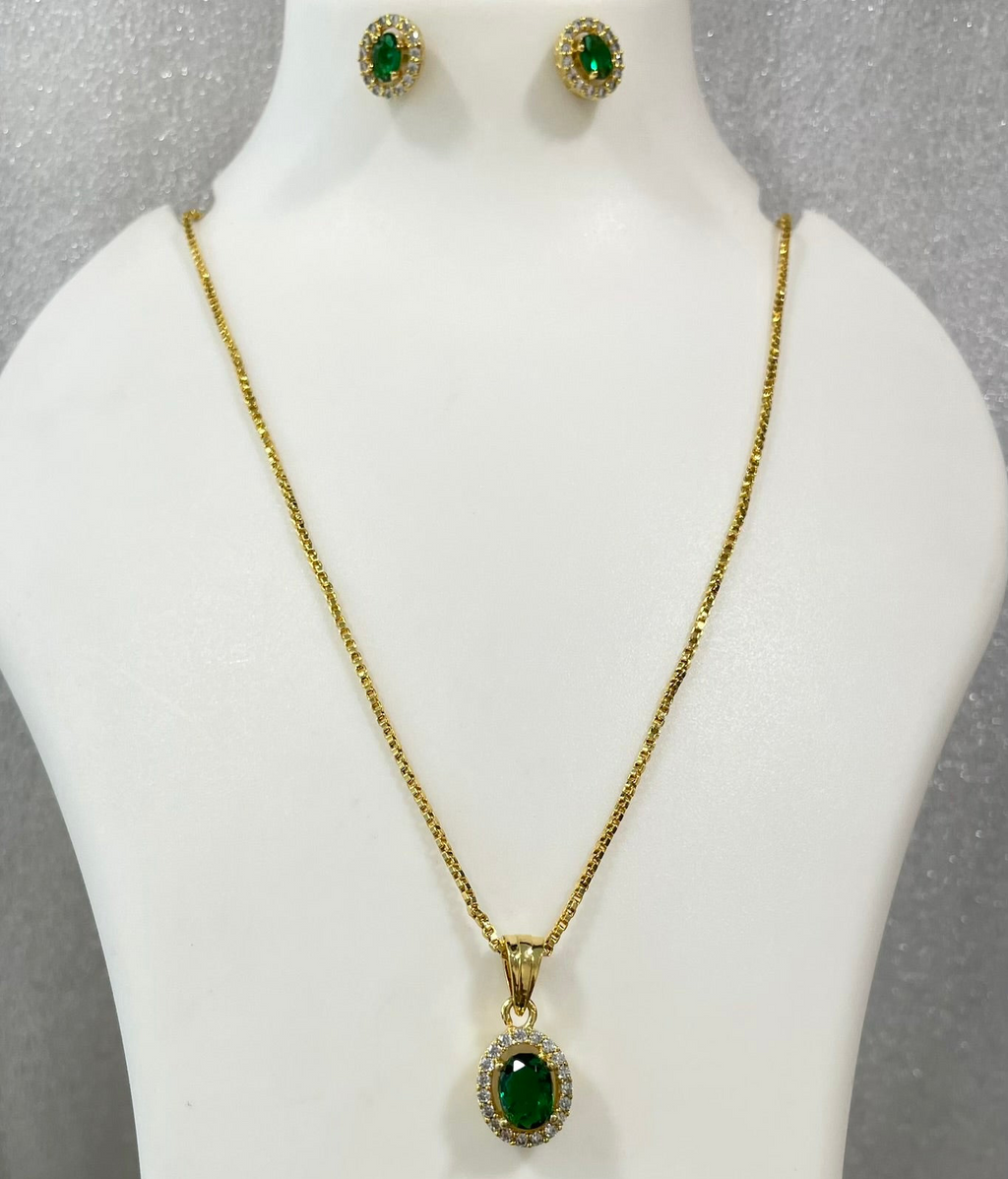 Single stone locket set L1140 1140