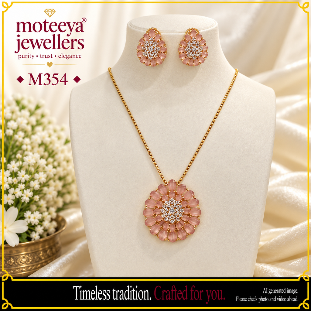 Pear Shaped American Diamonds Cluster Set m354