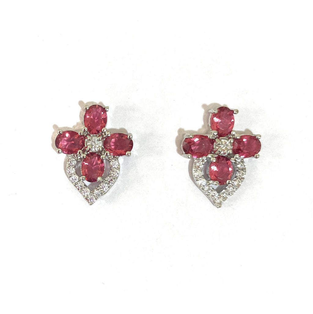 Pink/Red and White American Diamonds Tops