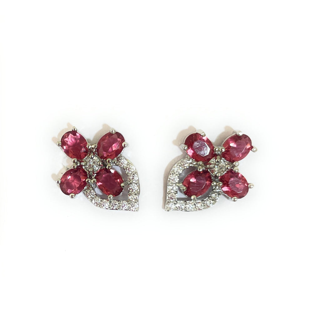 Pink/Red and White American Diamonds Tops