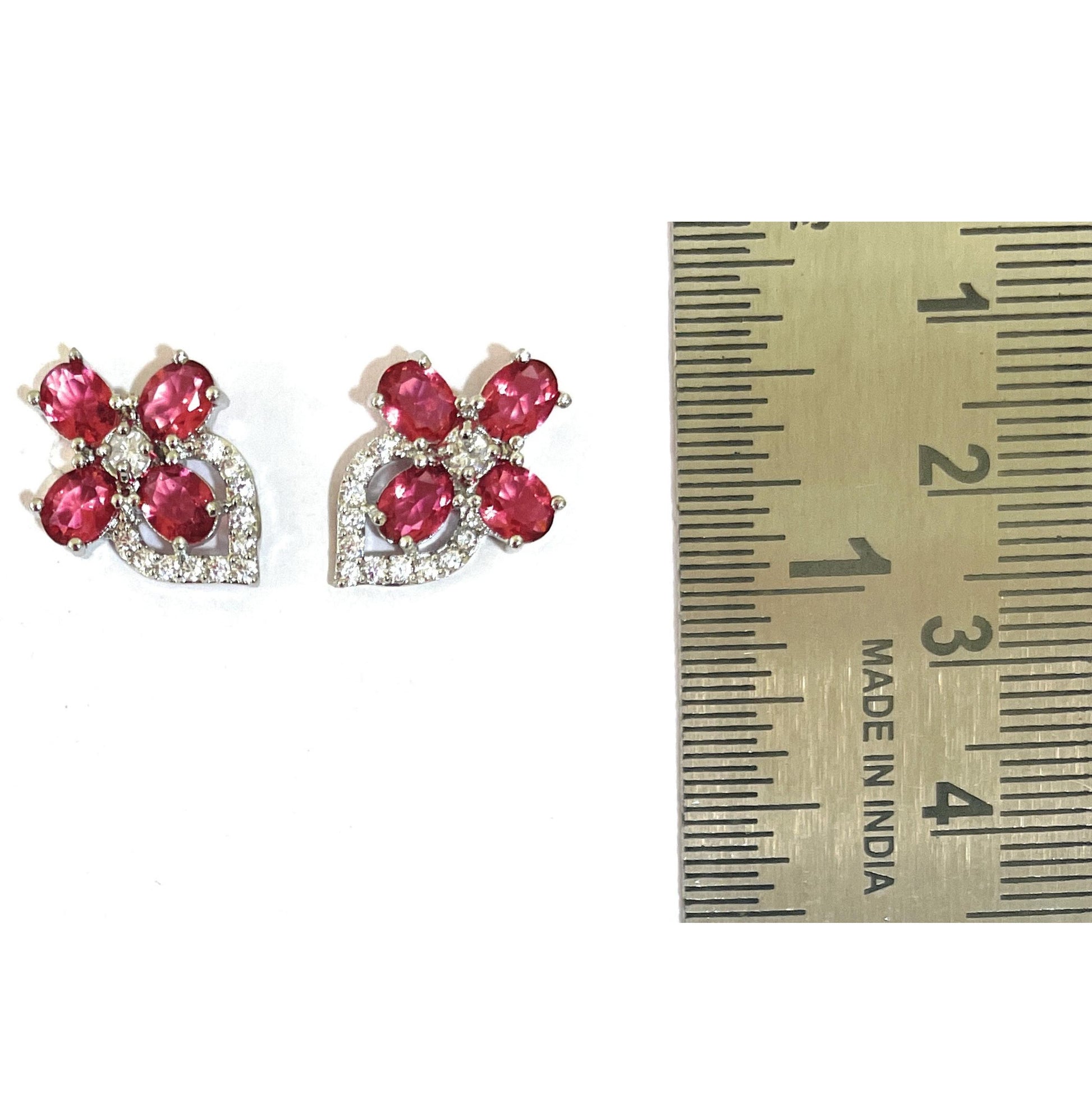 Pink/Red and White American Diamonds Tops