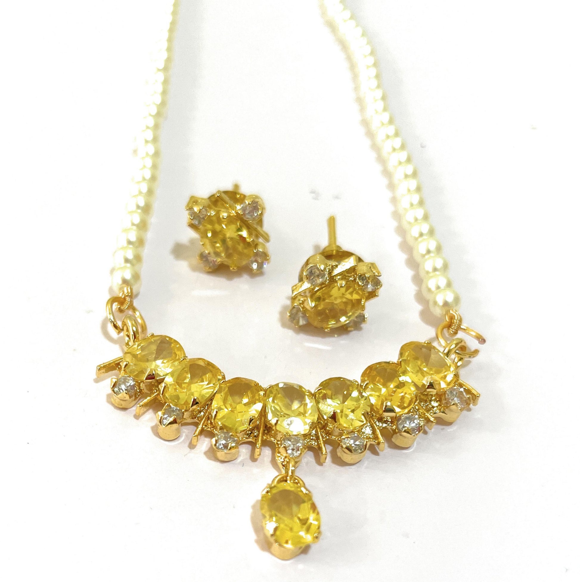 Small Yellow Bar Pendant Set