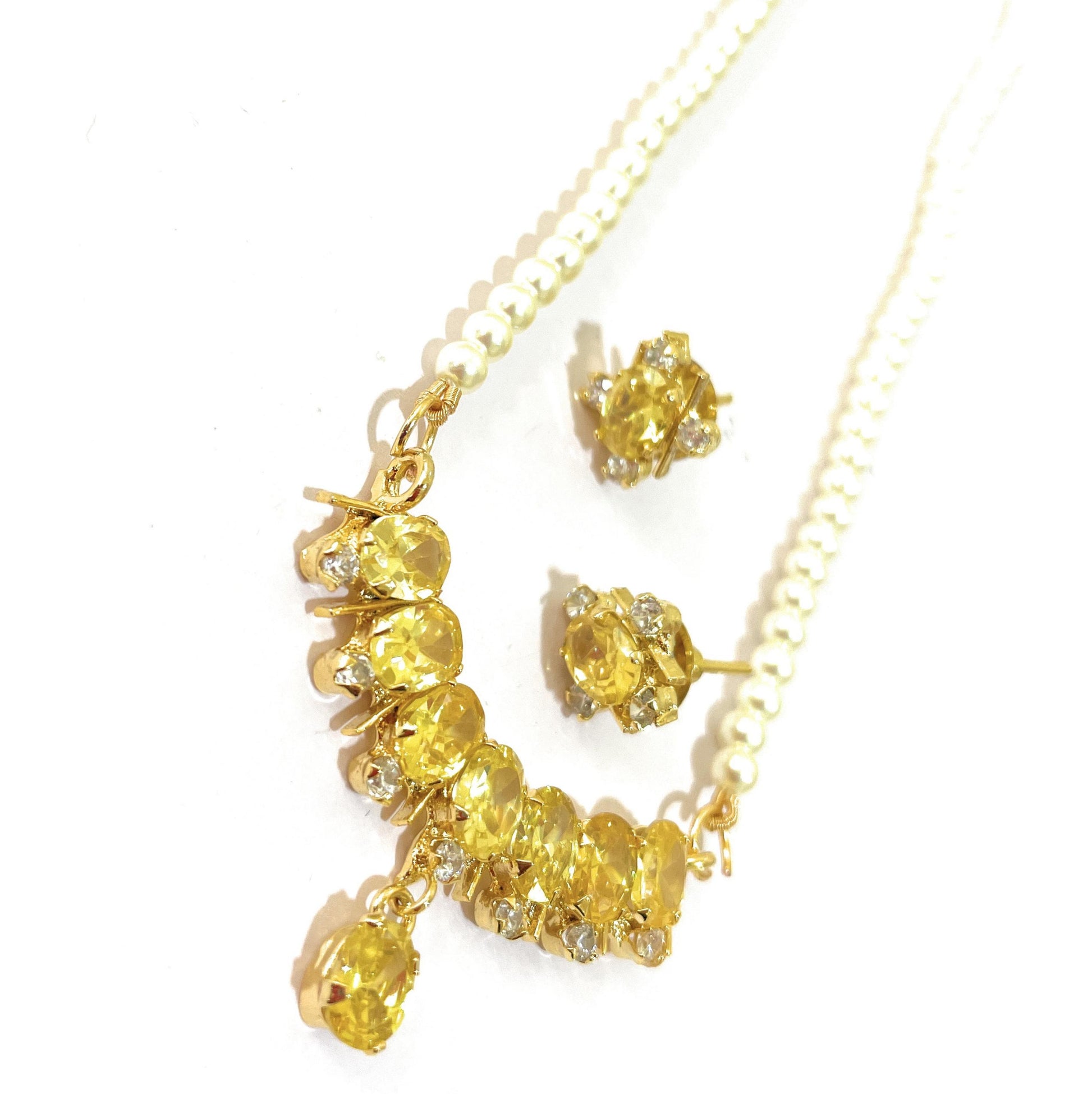 Small Yellow Bar Pendant Set