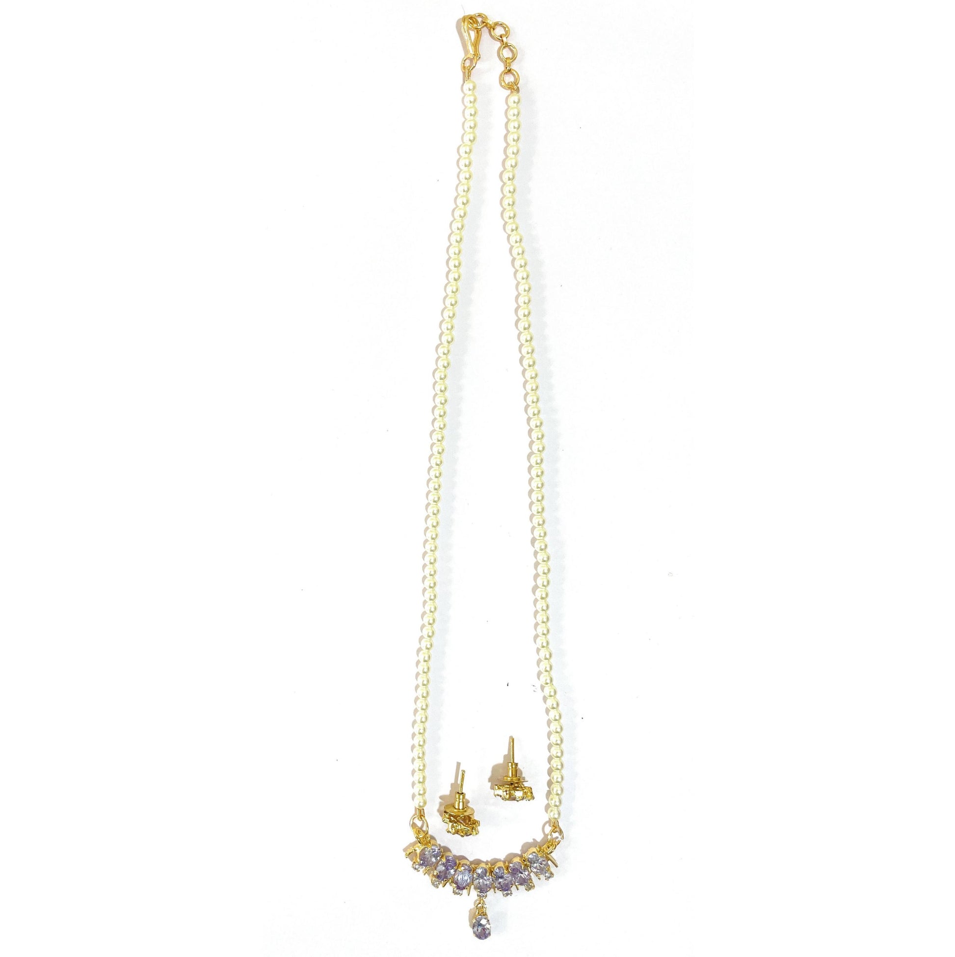 Small Violet Bar Pendant Set