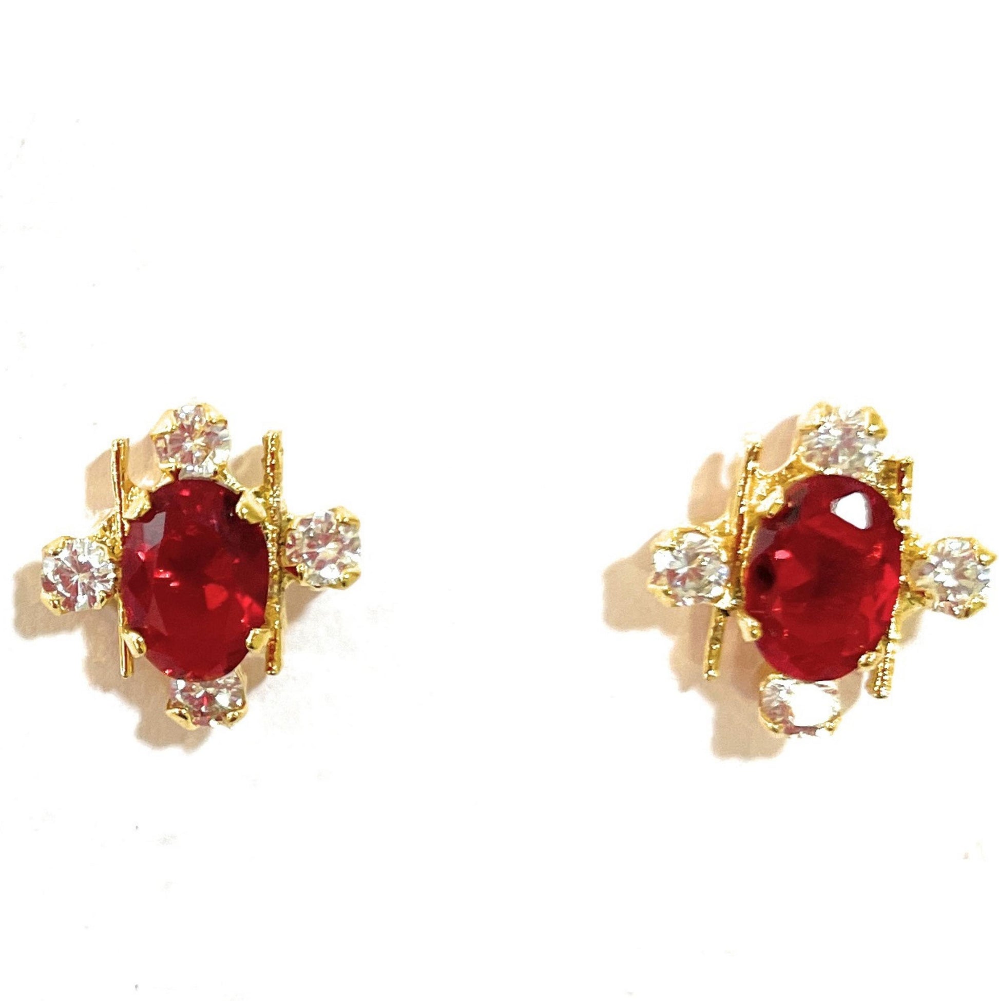 Small Red Bar Pendant Set