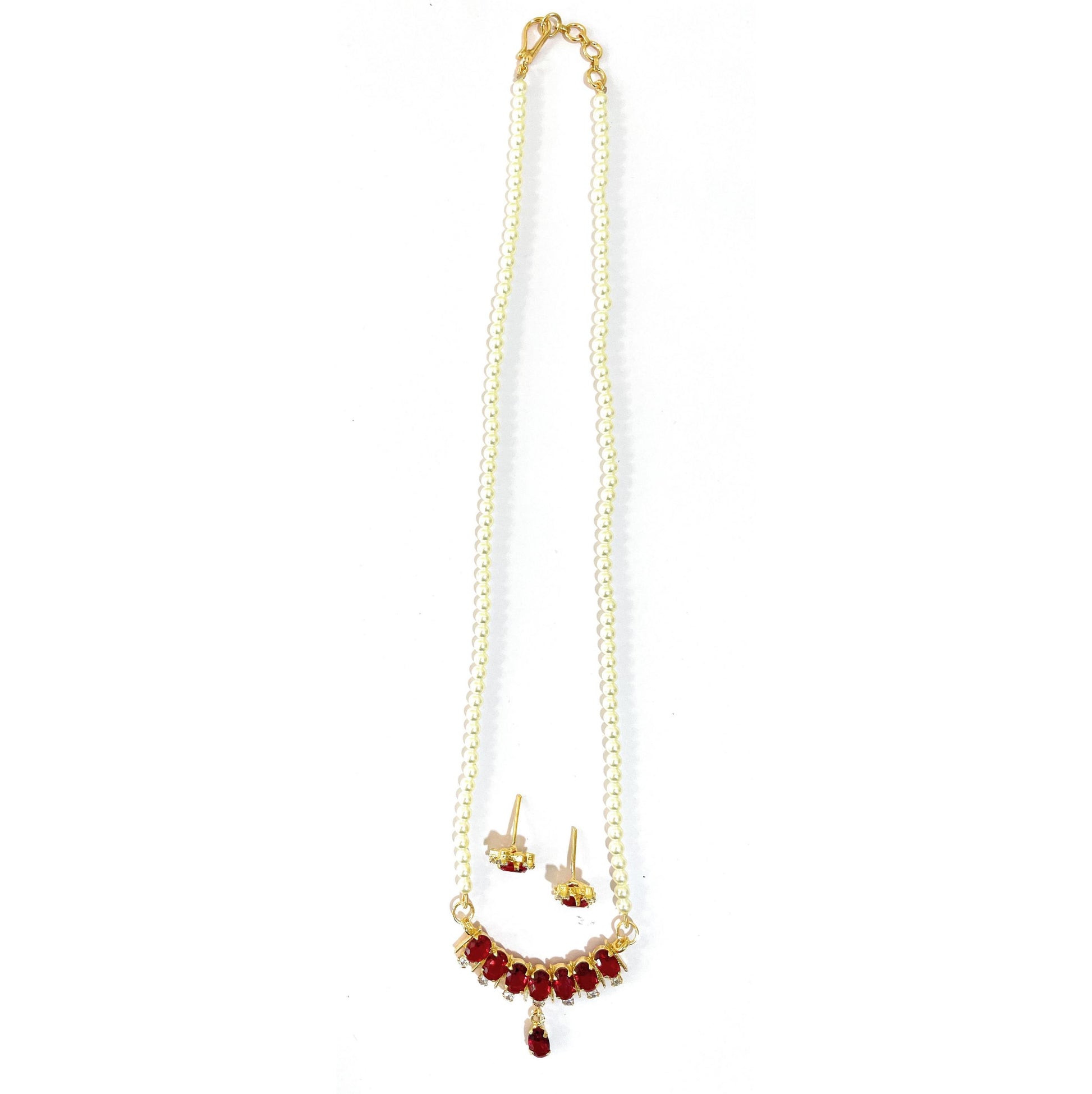 Small Red Bar Pendant Set