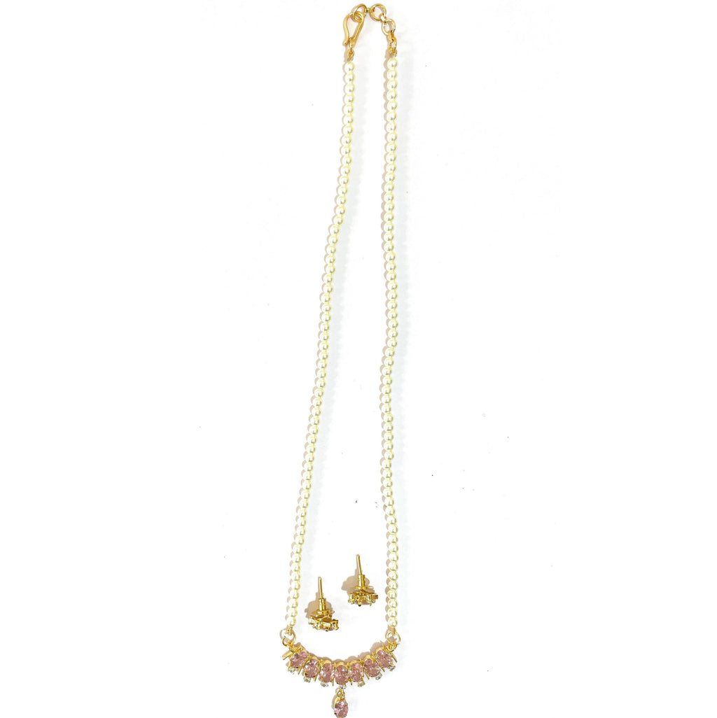 Small Pink Bar Pendant Set