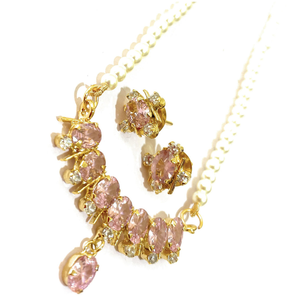 Small Pink Bar Pendant Set