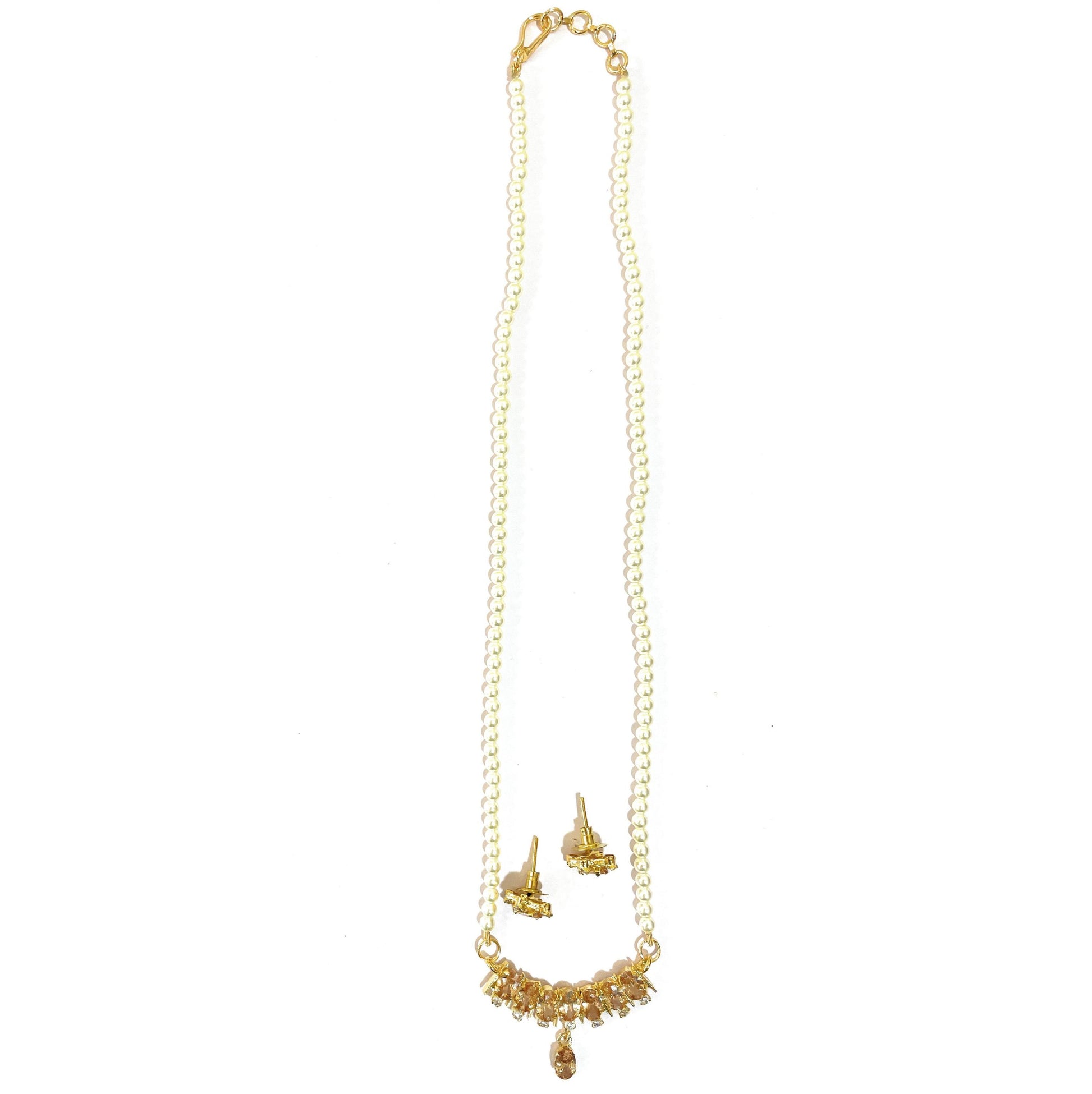 Small Champagne Colour Bar Pendant Set