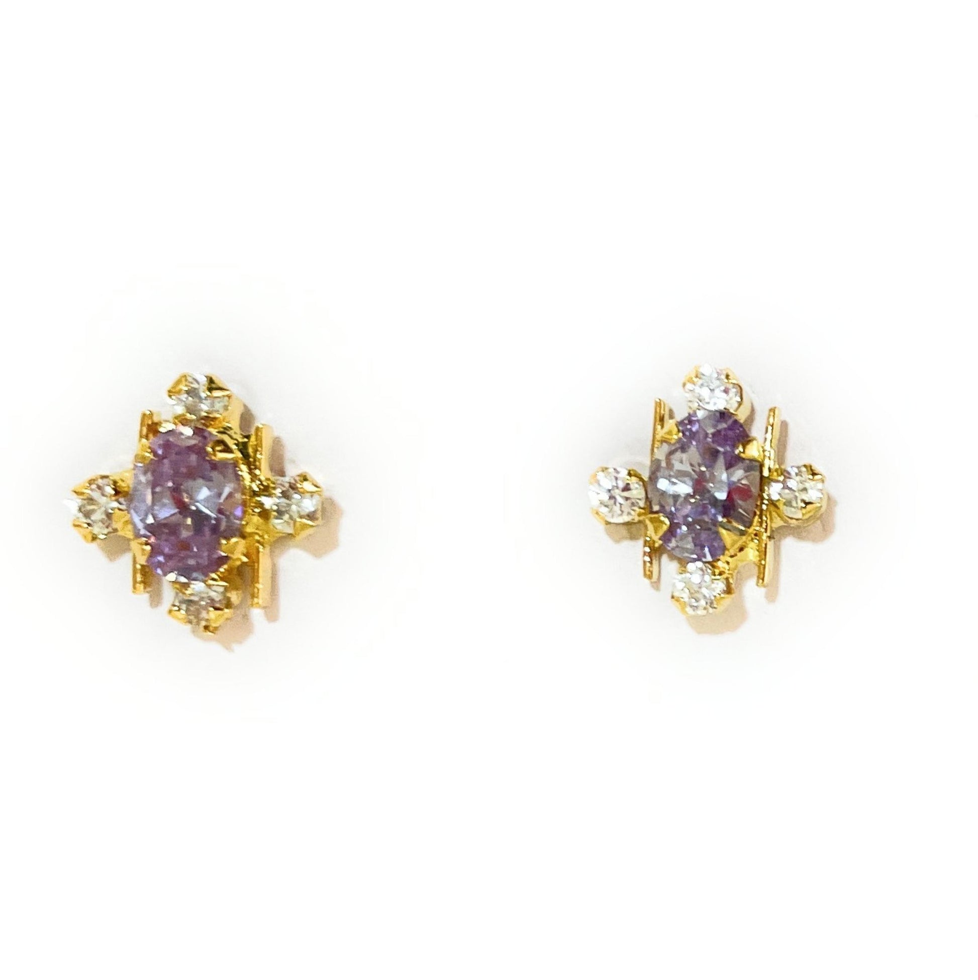Small Violet Bar Pendant Set