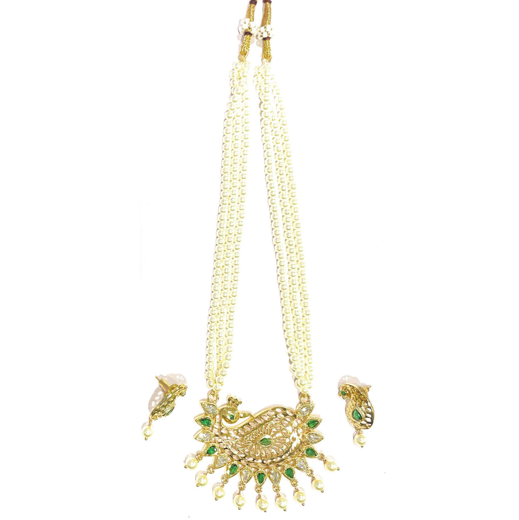Green Mayur Tanmani Set With Matcing Tops