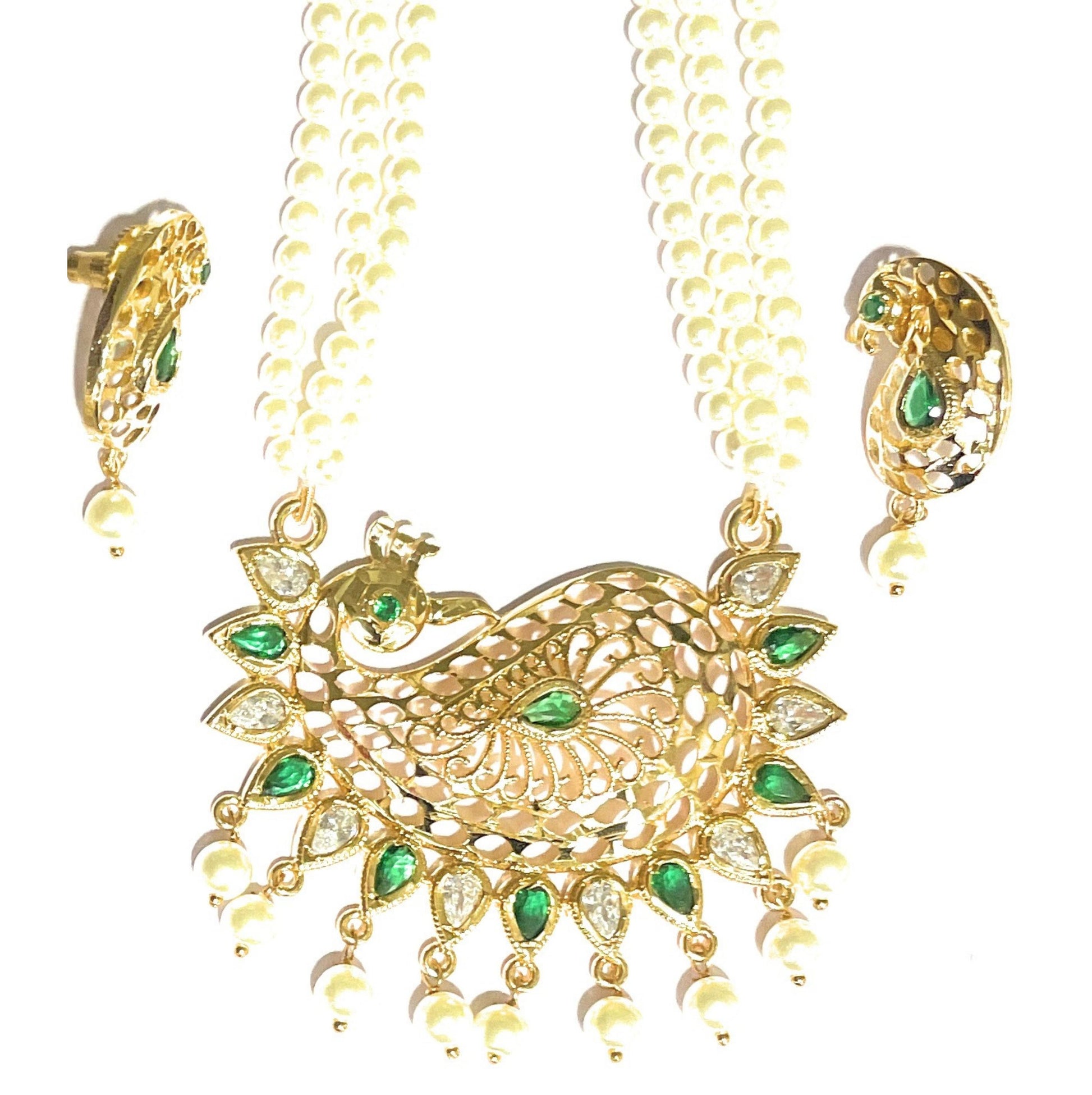 Green Mayur Tanmani Set With Matcing Tops