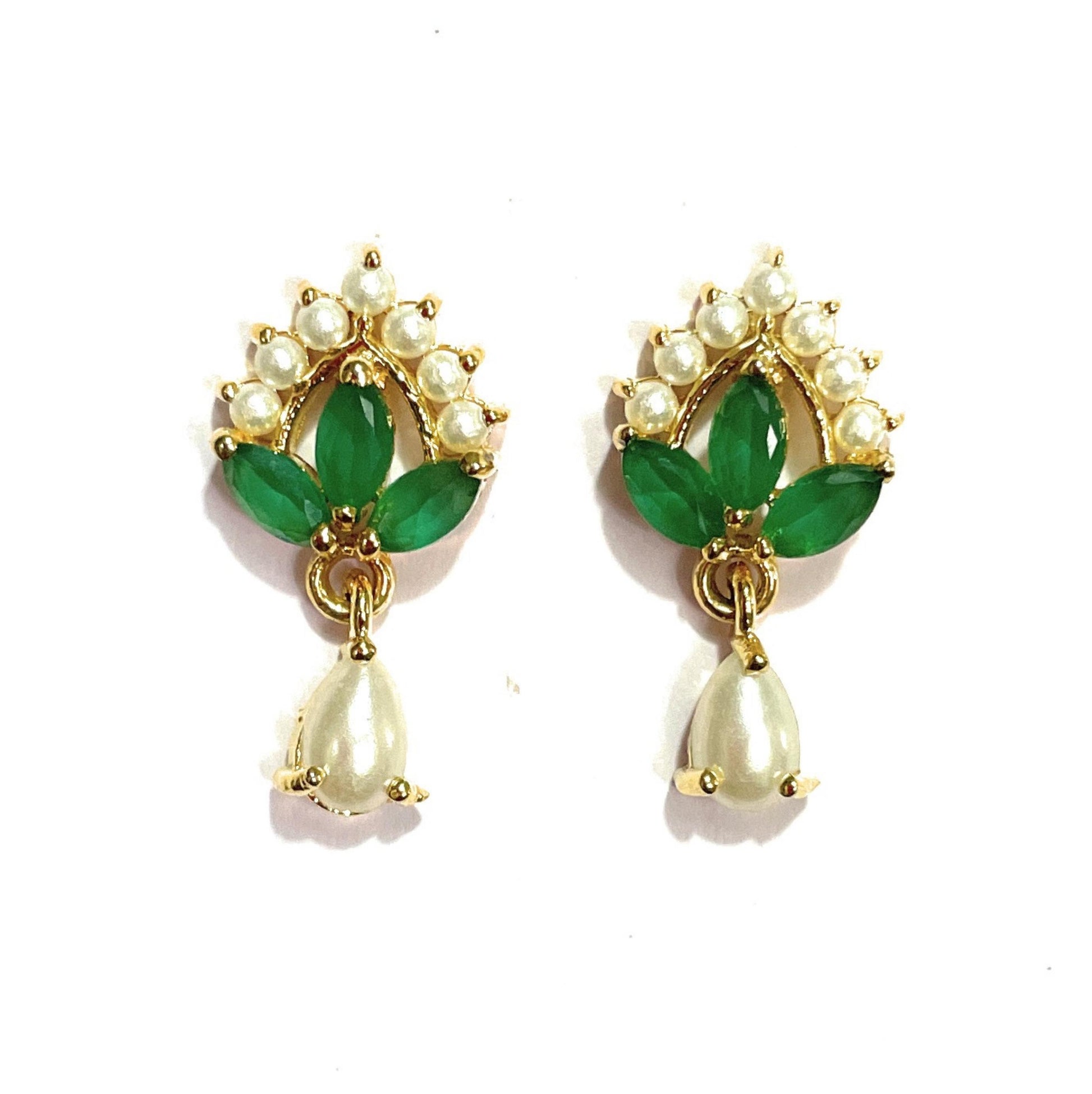 Small Green Moti Paan Shape Tops