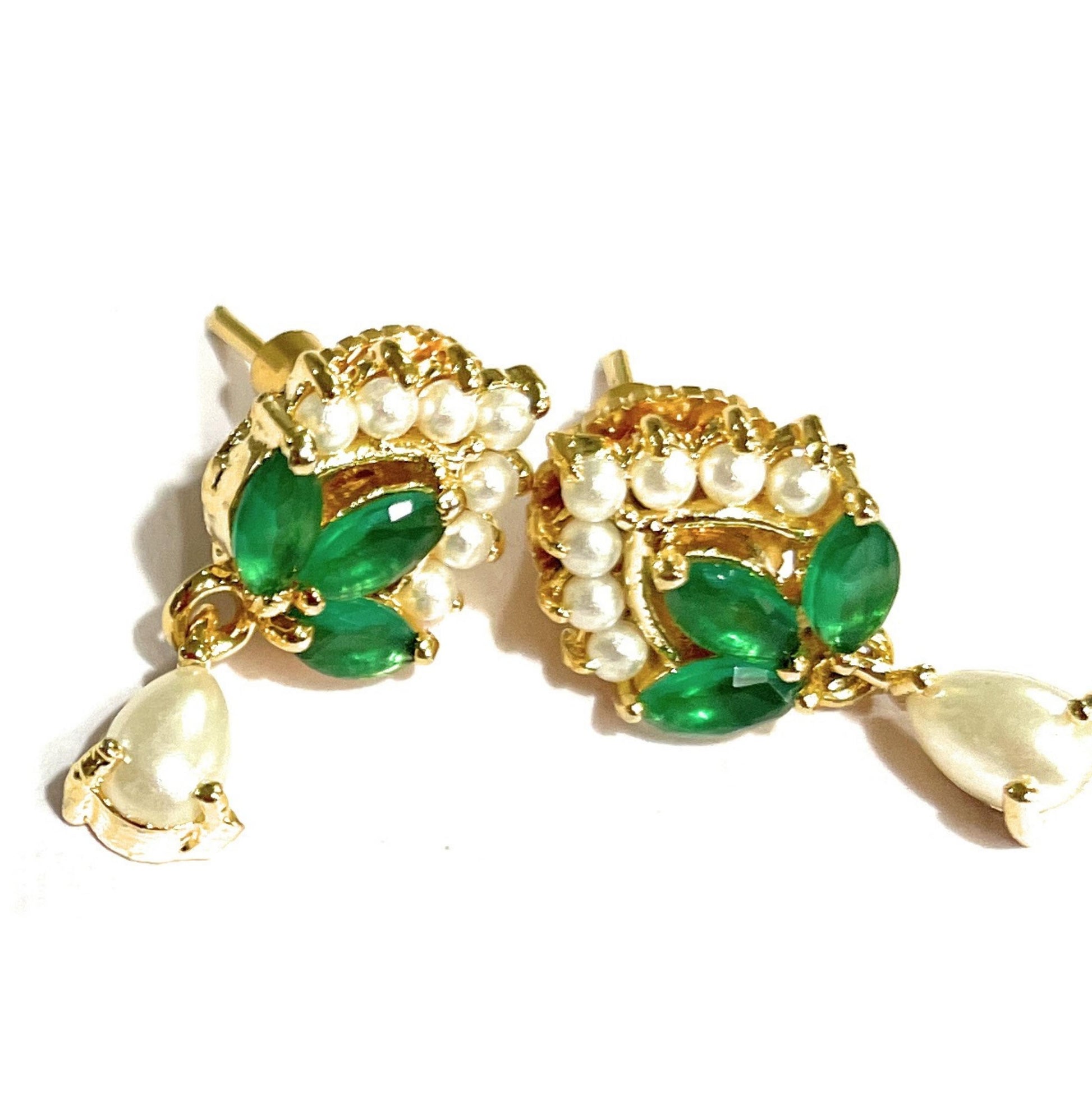 Small Green Moti Paan Shape Tops
