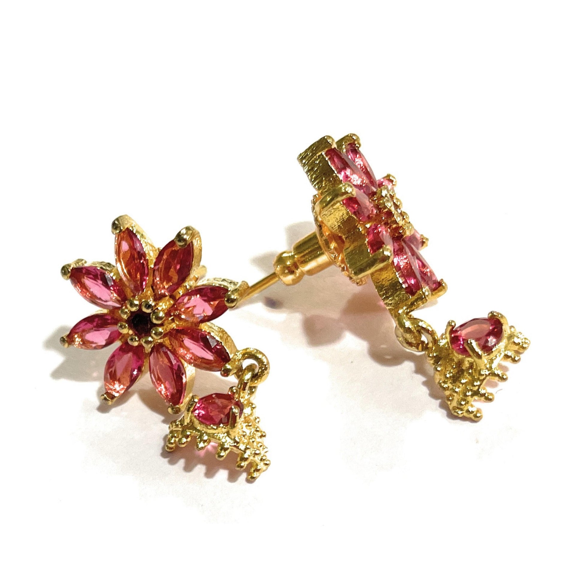 Green Jasmine Top with Pink Dangler