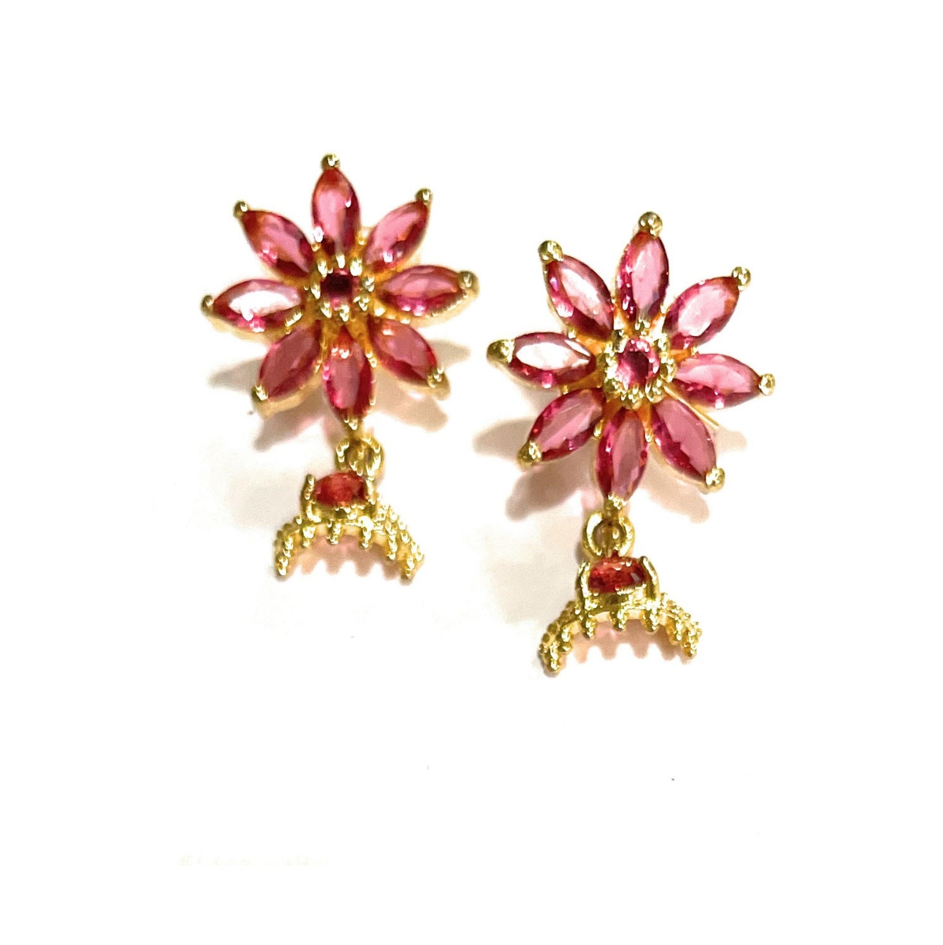 Green Jasmine Top with Pink Dangler