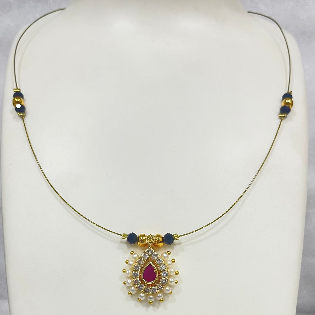 Antique finish Pendant String Mangalsutra Nec1106