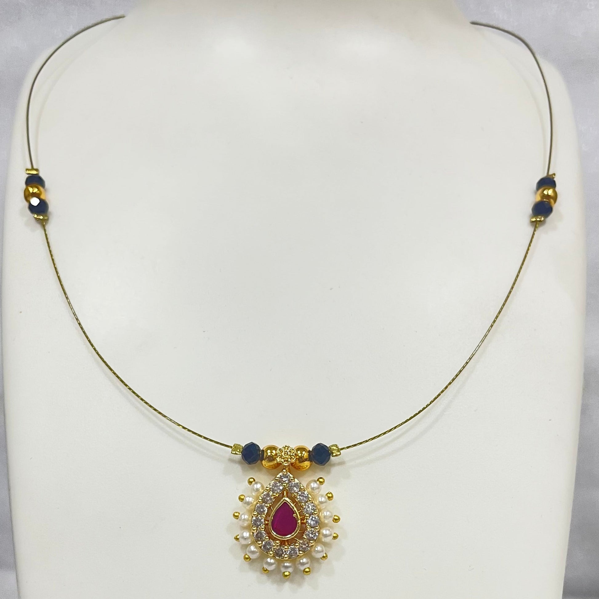 Antique finish Pendant String Mangalsutra Nec1106