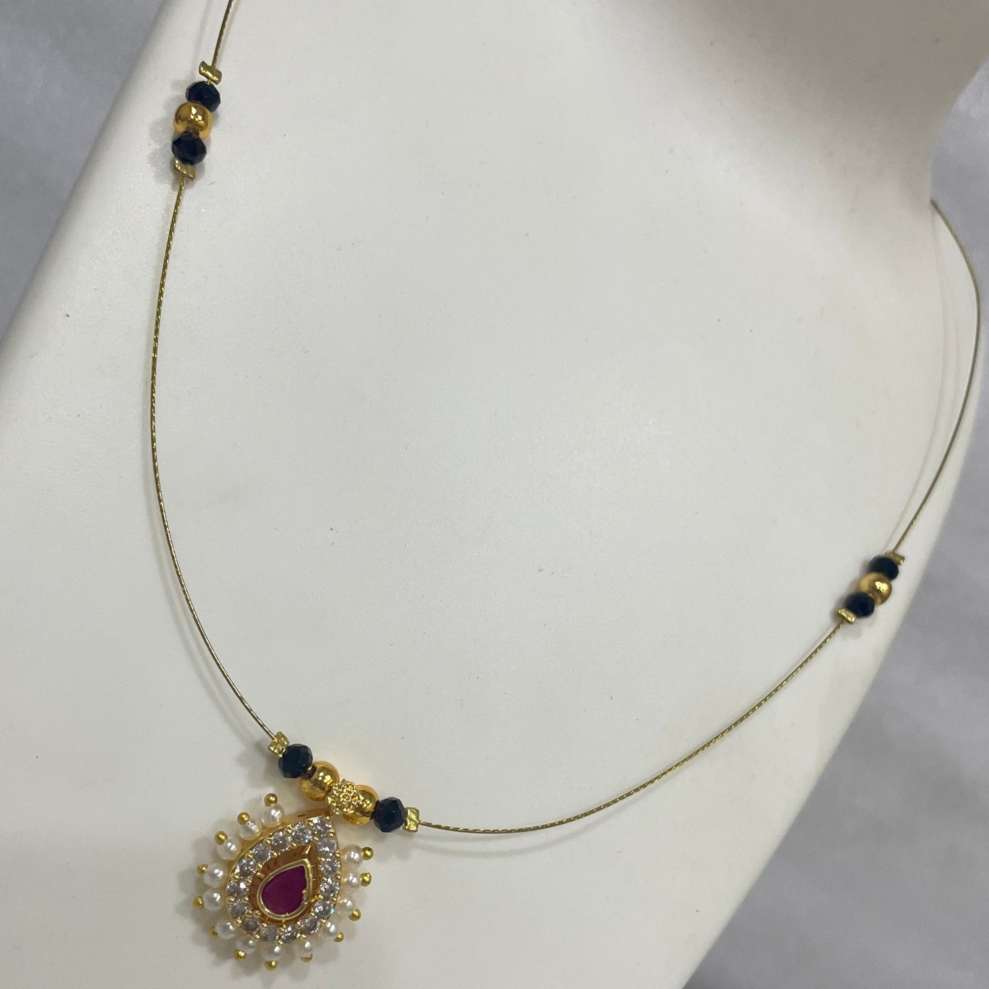 Antique finish Pendant String Mangalsutra Nec1106