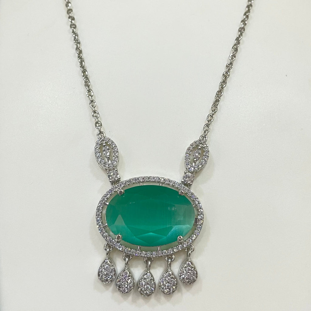 Transparent Oval locket set m328