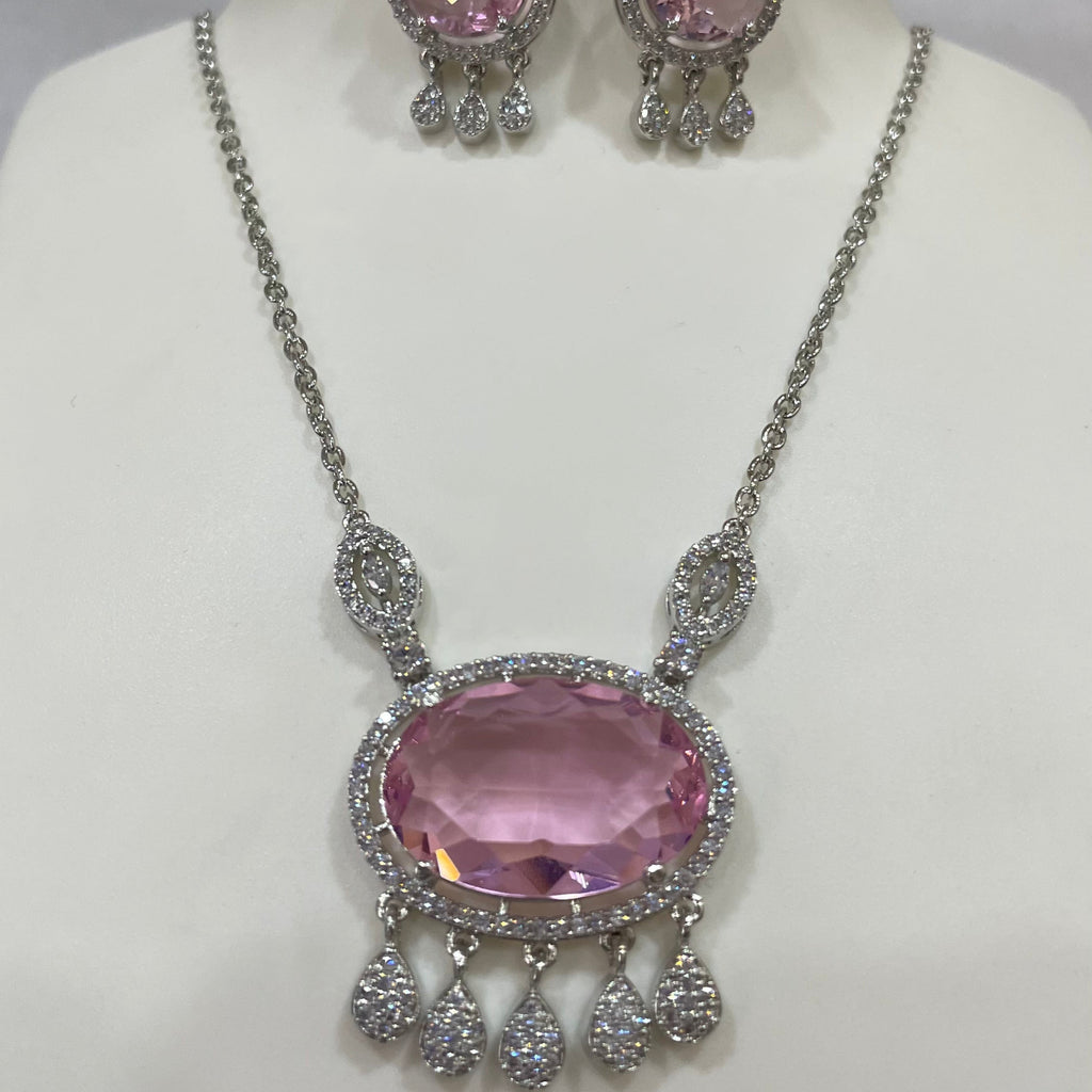 Transparent Oval locket set m328