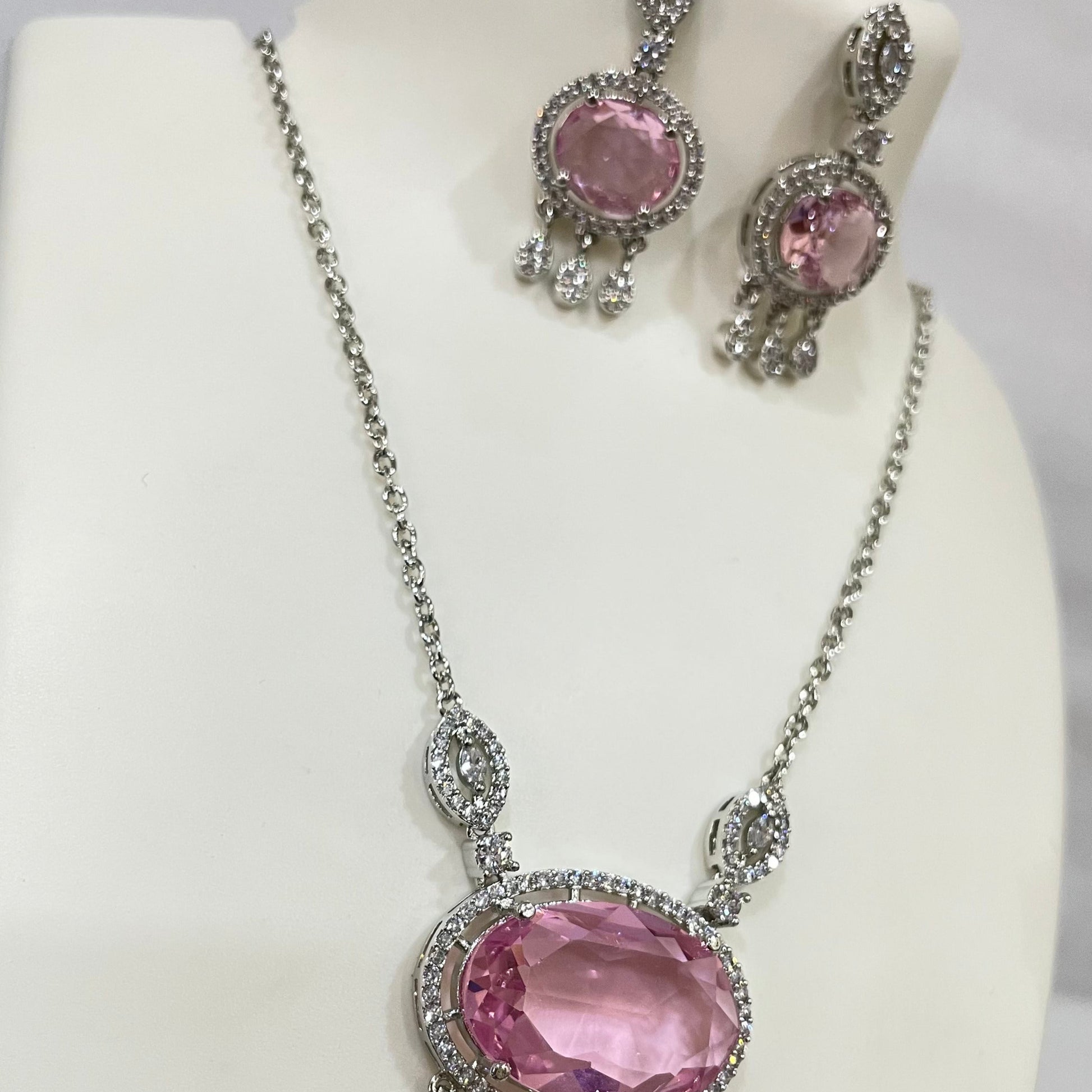 Transparent Oval locket set m328