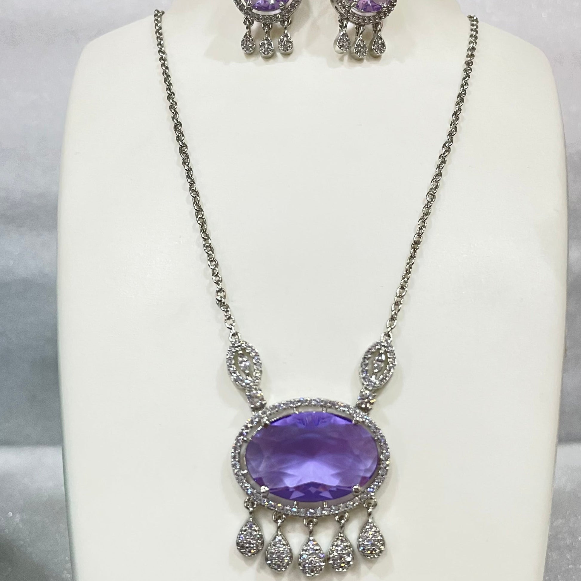 Transparent Oval locket set m328