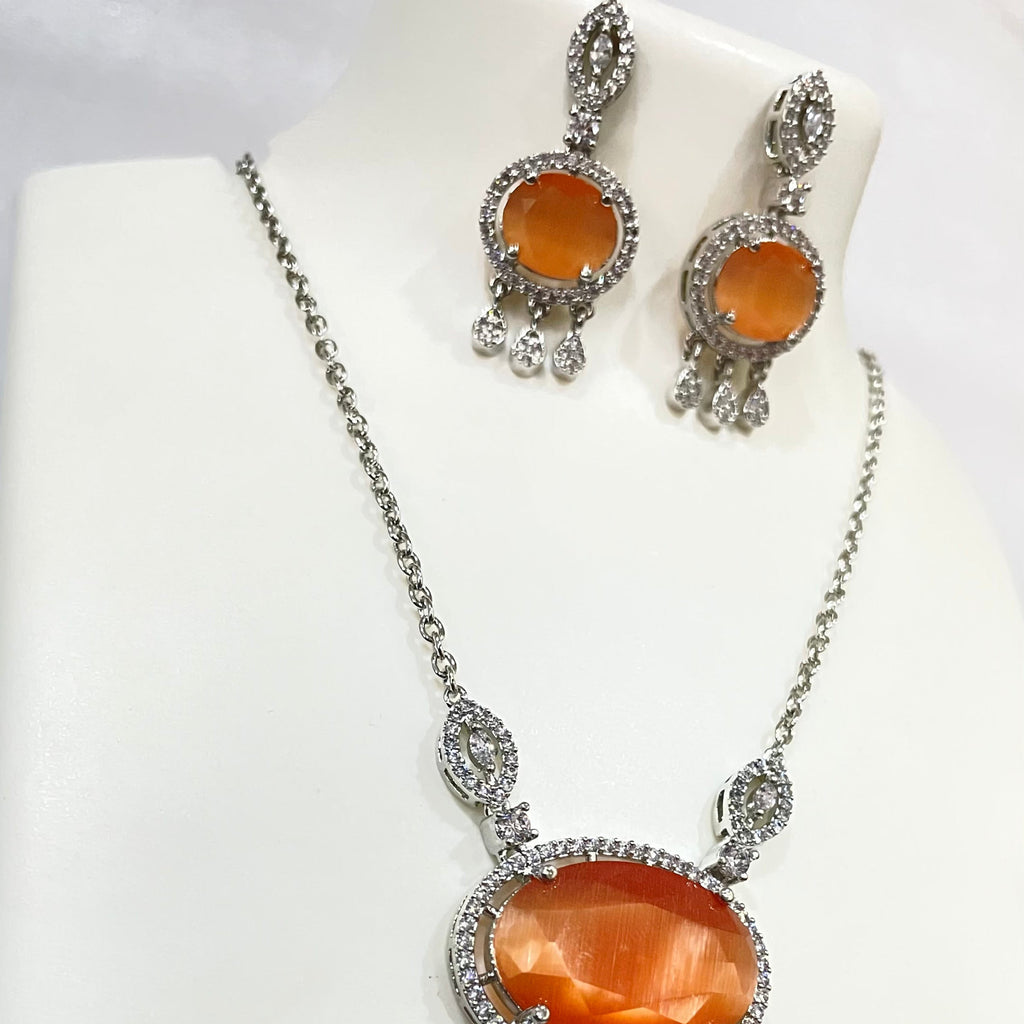 Transparent Oval locket set m328