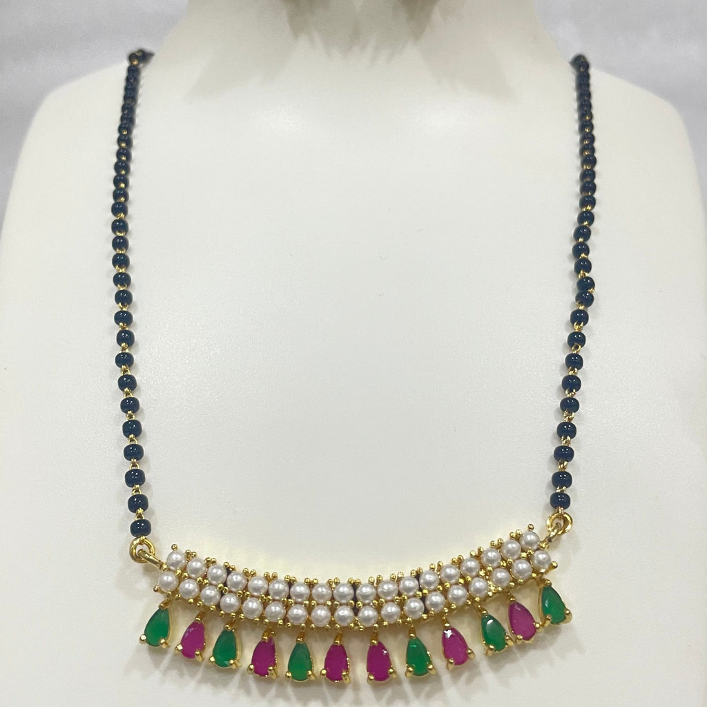 Red Green Moti Mangalsutra m530 530