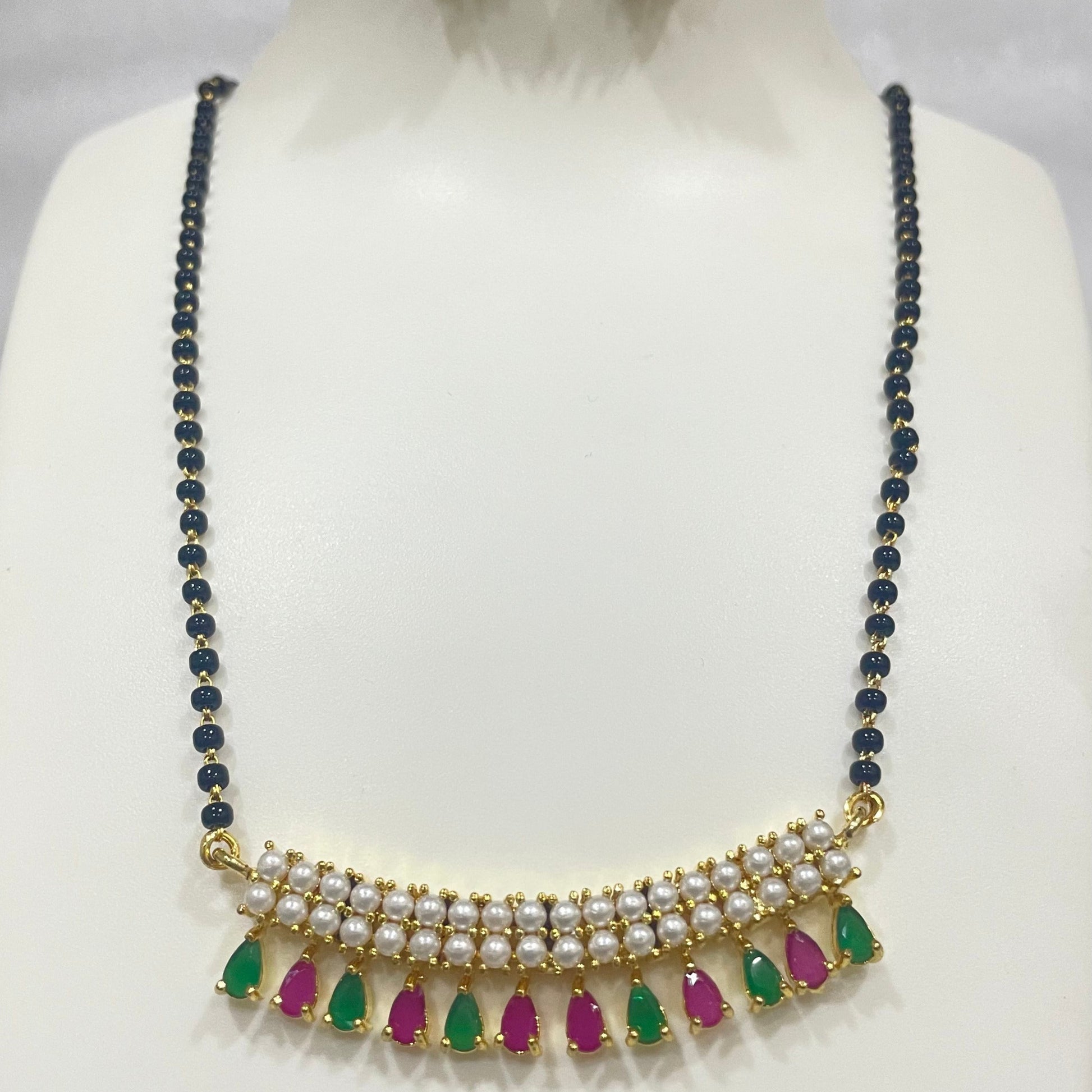 Red Green Moti Mangalsutra m530 530
