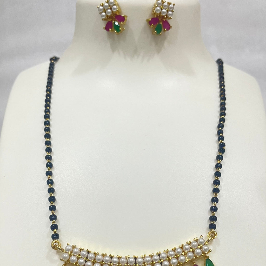 Red Green Moti Mangalsutra m530 530