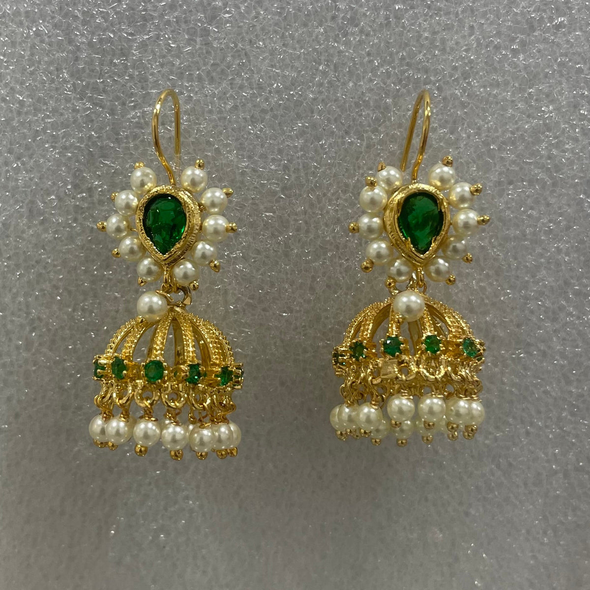 Green and pearl zumkas T1123 1123