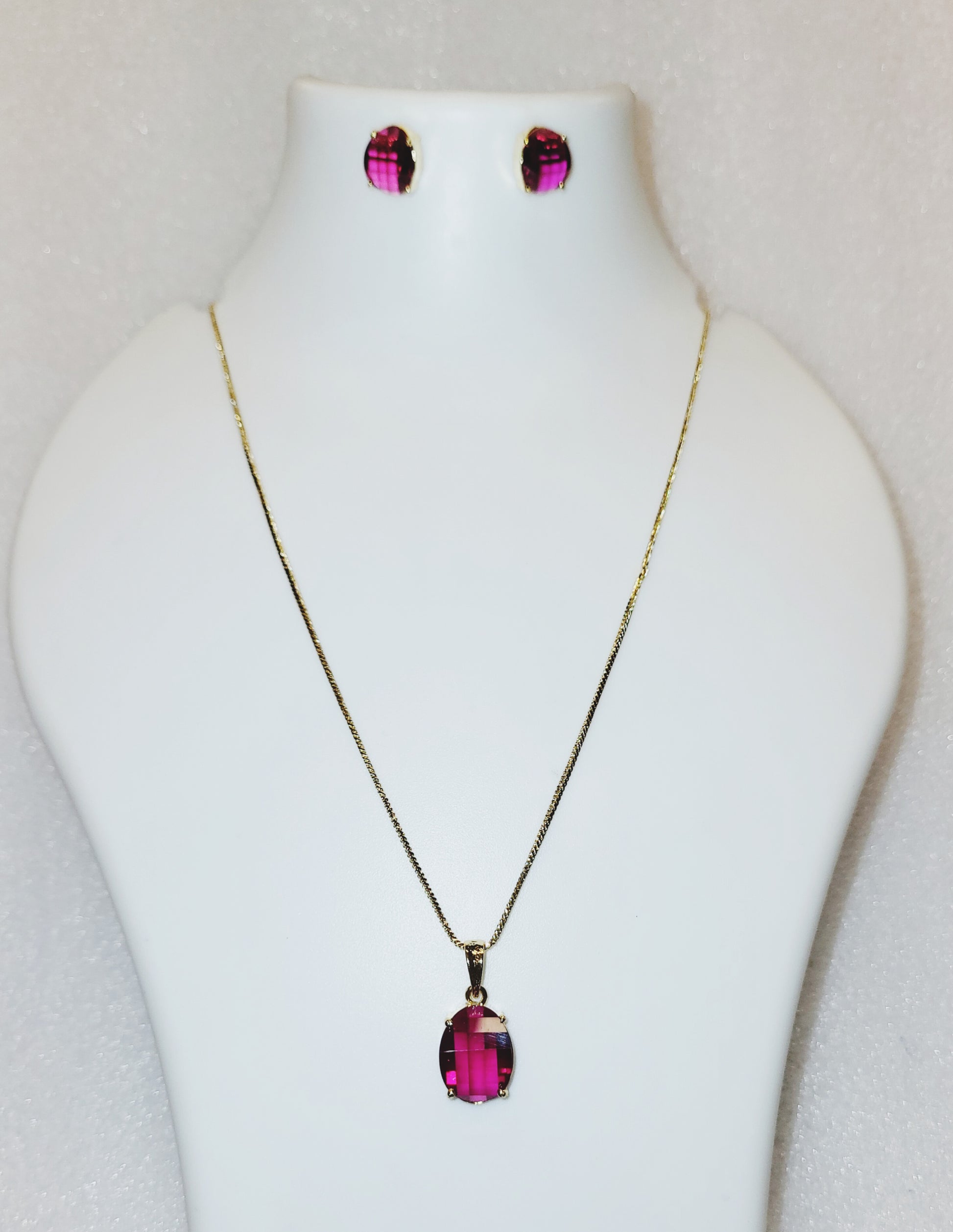 Ruby Pink Locket Set m587 587