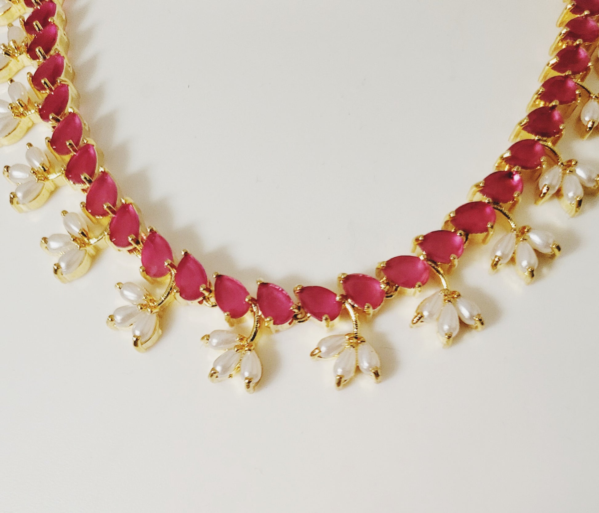 Ruby Colour Necklace m593 593