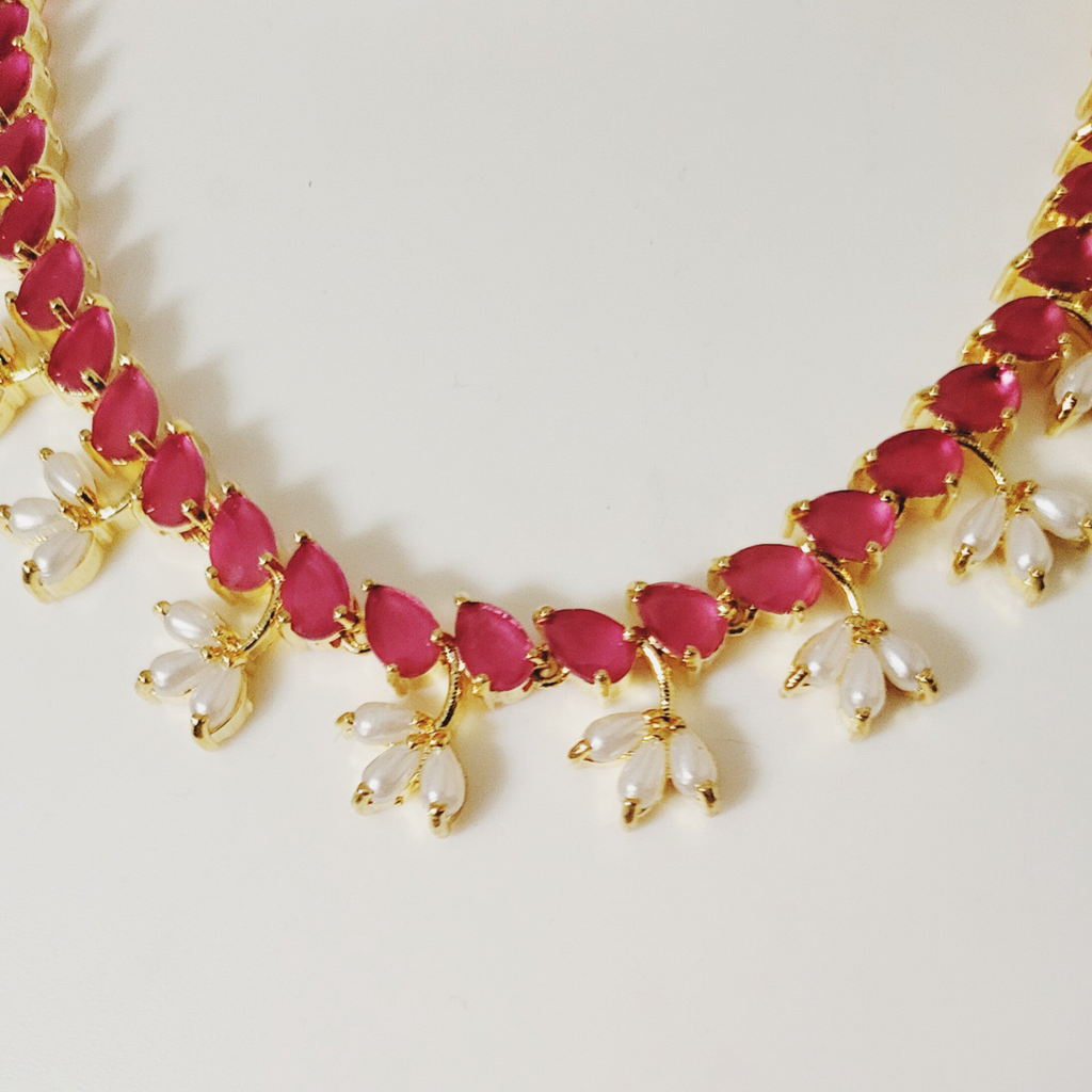Ruby Colour Necklace m593 593