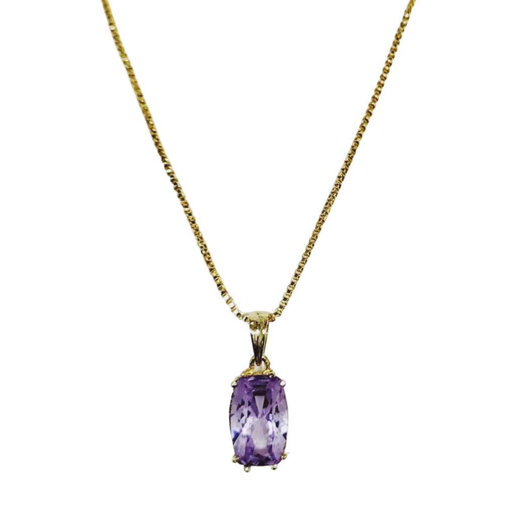 Light Violet Cut Stone Locket Set m604 604