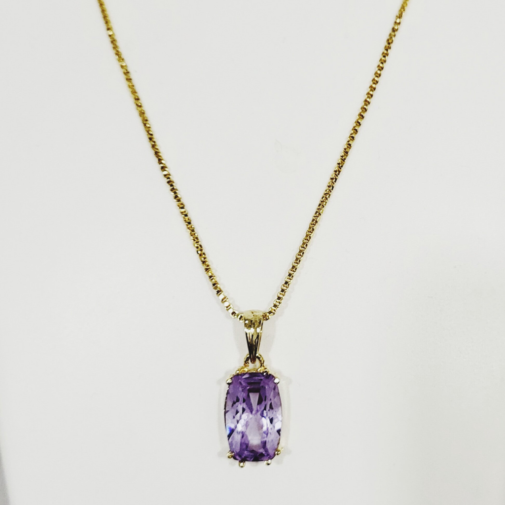 Light Violet Cut Stone Locket Set m604 604