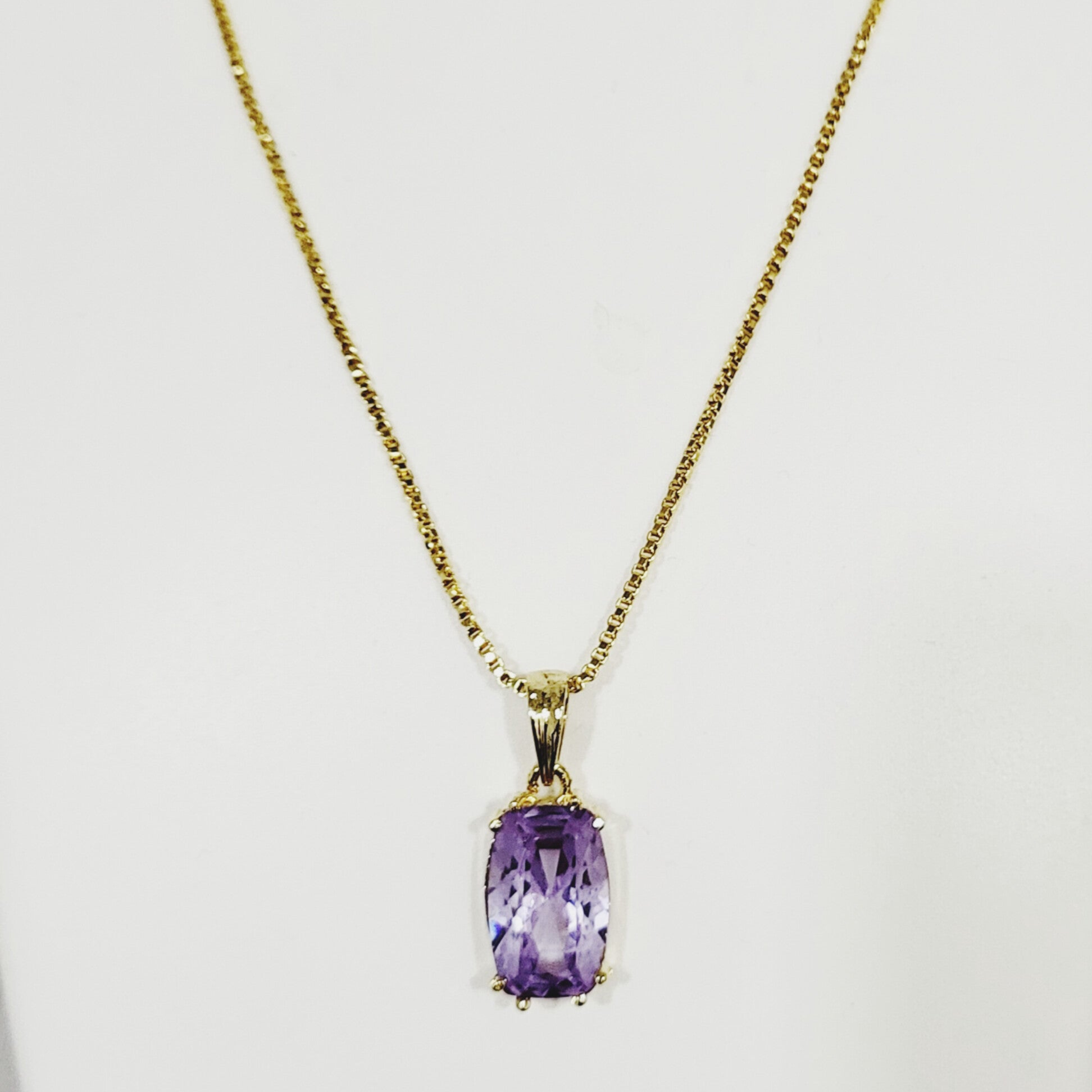 Light Violet Cut Stone Locket Set m604 604