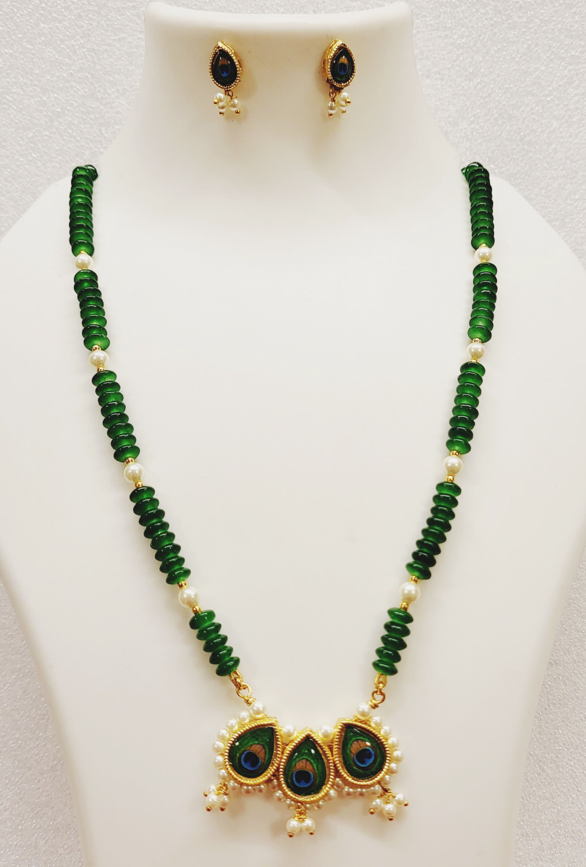 Mayur Pankh Pendant Set m608 608