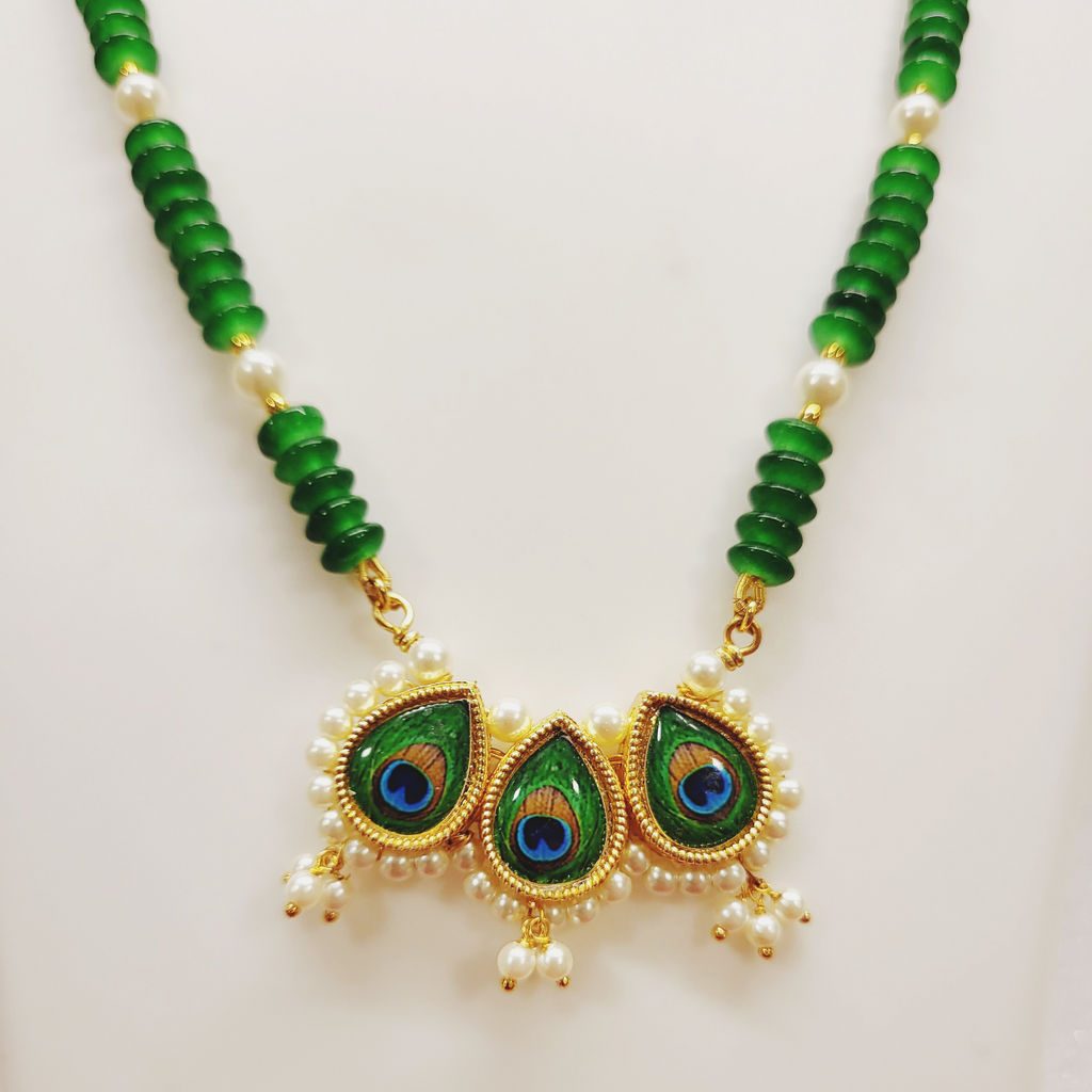 Mayur Pankh Pendant Set m608 608